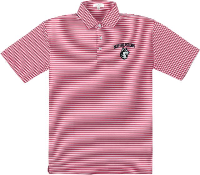 Northeastern University Performance Stripe Polo