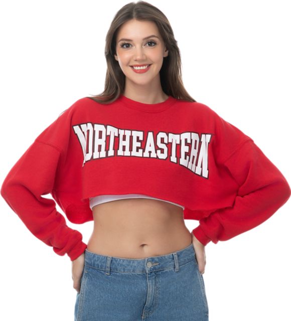 Northeastern University Women's Crop Crewneck Sweatshirt