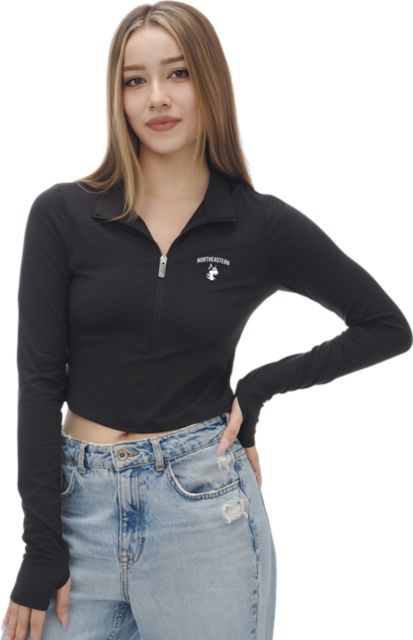 Northeastern University Women's Crop 1/4 Zip