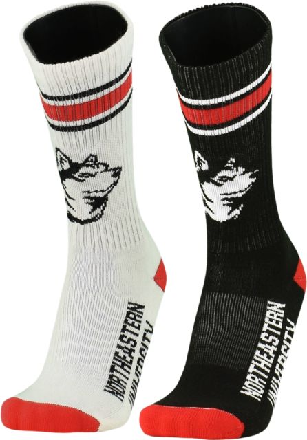 Northeastern University Huskies Crew Socks 2 Pack