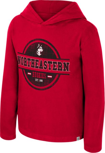 Northeastern University Huskies Youth Hooded Long Sleeve Shirt