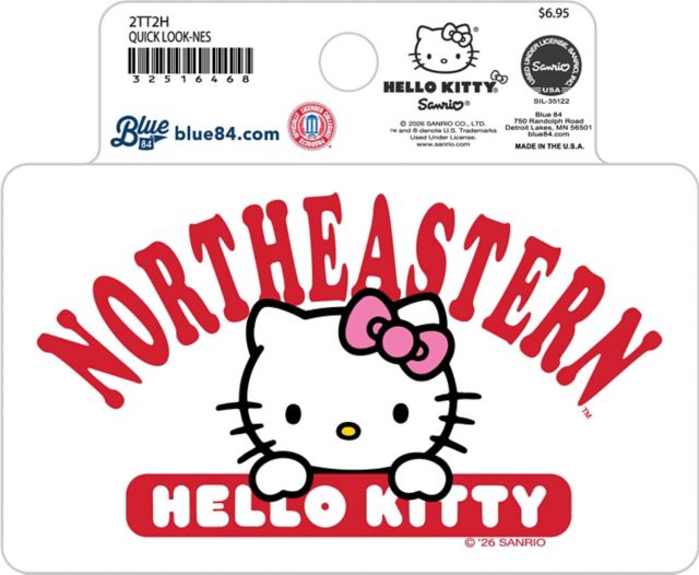 Northeastern University Hello Kitty Full Size Sticker