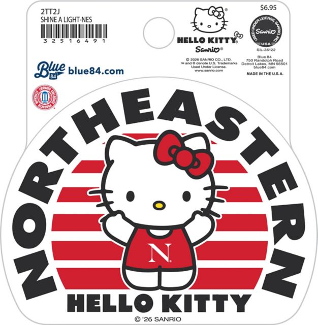 Northeastern University Hello Kitty Full Size Sticker