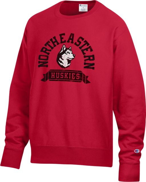 Northeastern University Huskies Reverse Weave Crewneck Sweatshirt