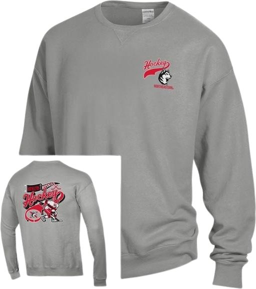 Northeastern University Huskies Hockey Crewneck Sweatshirt