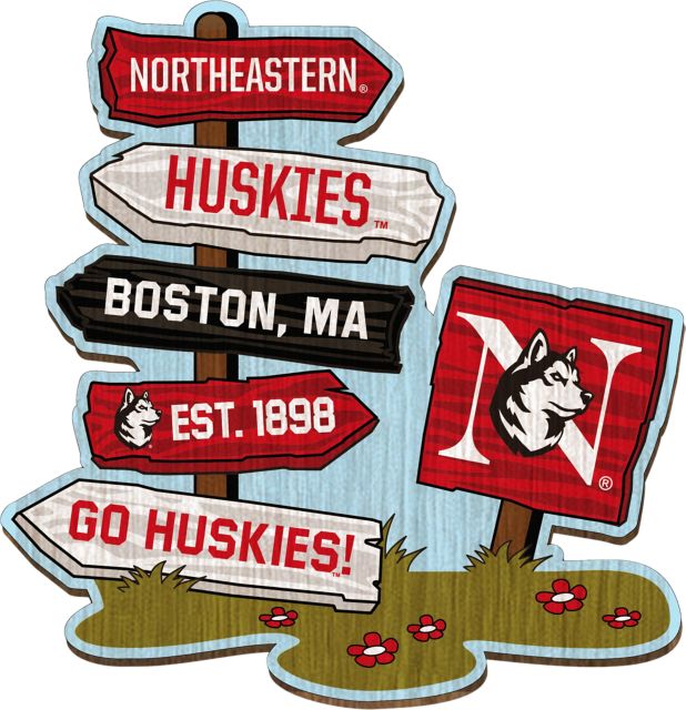 Northeastern University Huskies Halftime Sign Post Magnet