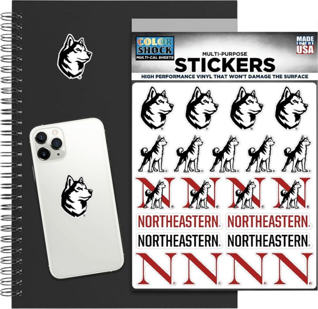 Northeastern University Huskies Sticker Sheet