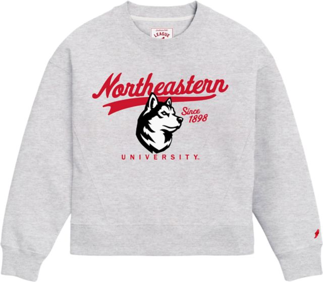 Northeastern University Huskies Women's Boxy Crewneck Sweatshirt