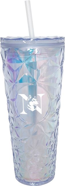 Northeastern University 25 oz. Diamond Double Wall Plastic Tumbler