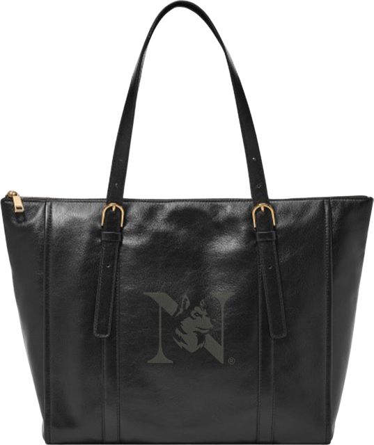 Northeastern University Leather Tote Bag