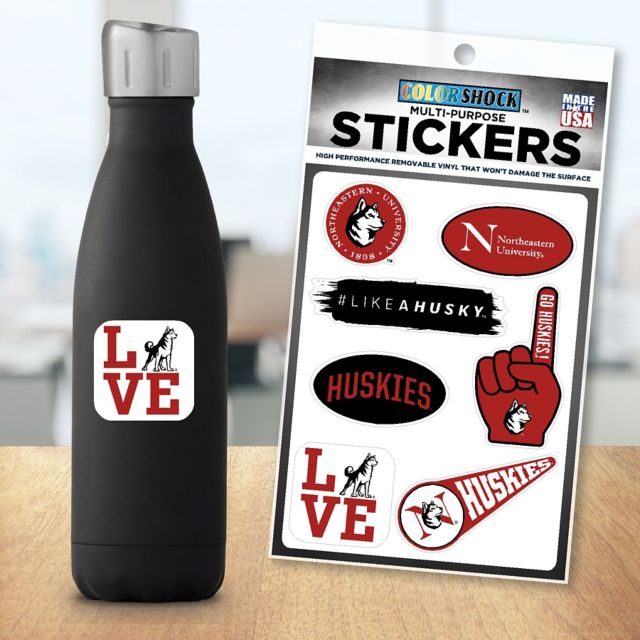 Northeastern University 7.5'' x 7.5'' Sticker Sheet