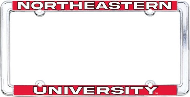 Northeastern University Thin Dome License Plate Frame
