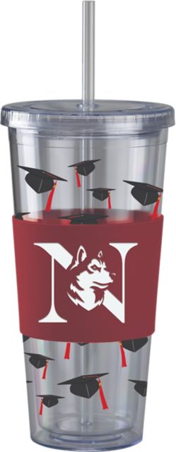 Northeastern University Acrylic Tumbler with Straw