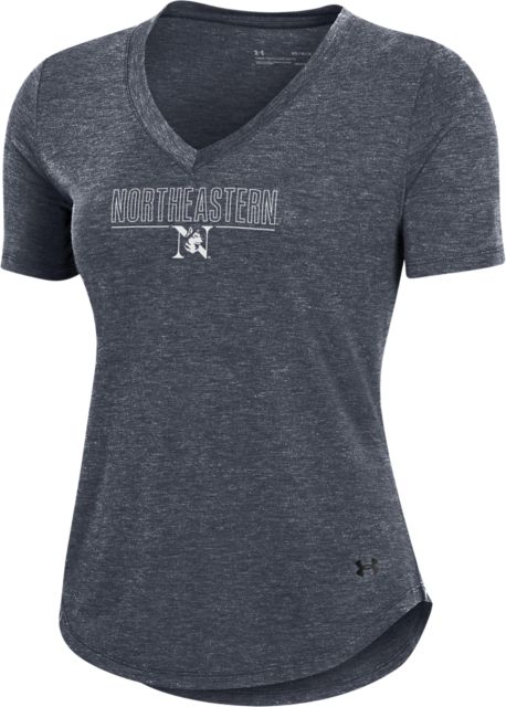 Northeastern University Women's Breezy V-Neck Short Sleeve T-Shirt
