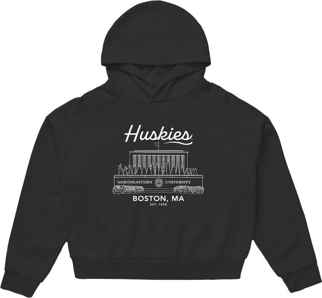 Northeastern University Huskies Women's Washed Hooded Sweatshirt