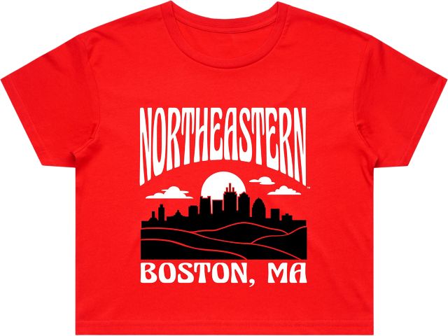 Northeastern University Women's Cropped T-Shirt