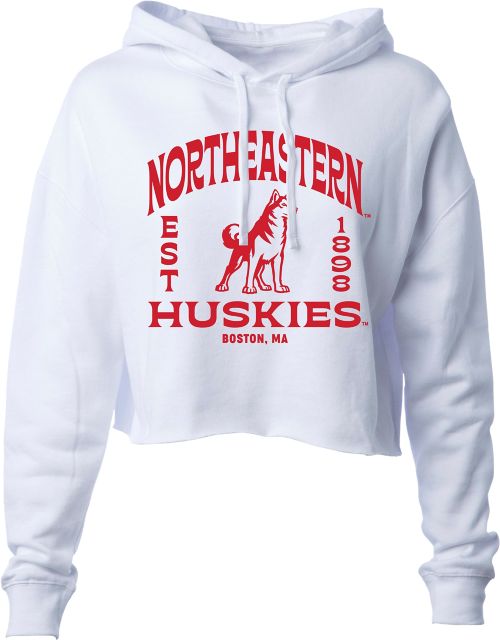 Northeastern University Huskies Women's Crop Hooded Sweatshirt - ONLINE ONLY