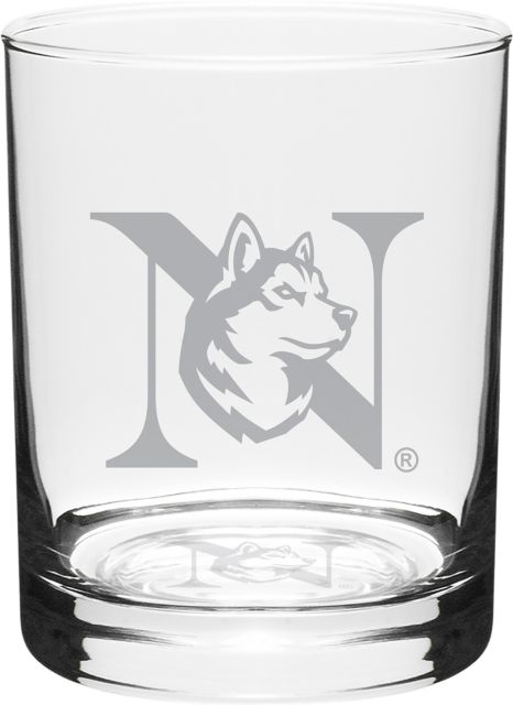 Northeastern University 14 oz. Double Old Fashioned Glass