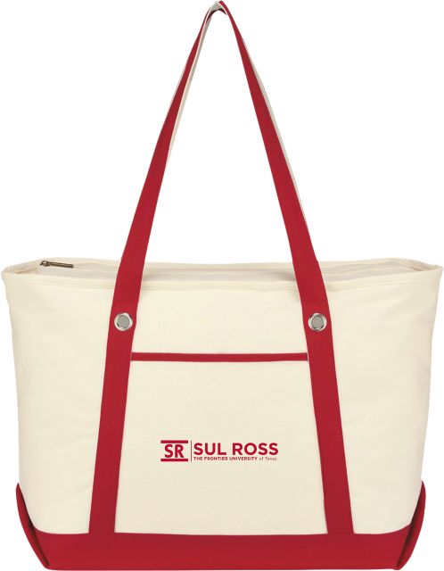 Sul Ross State University Canvas Zippered Tote Bag