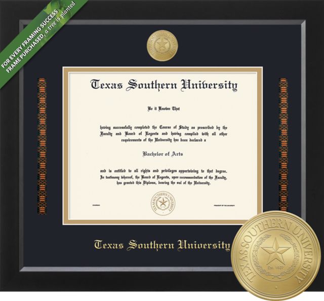 Texas Southern University 11 x 14 Kente Diploma Frame