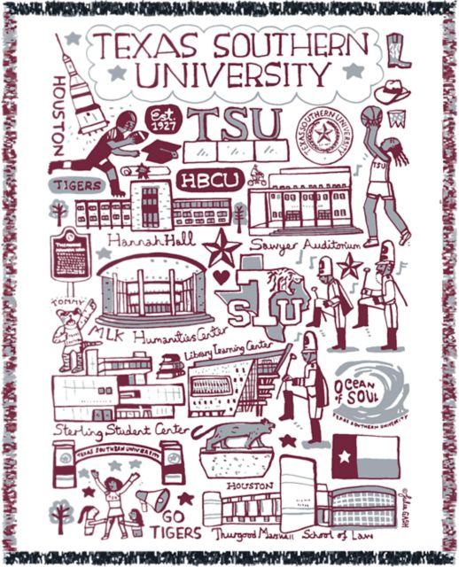 Texas Southern University Tapestry Blanket
