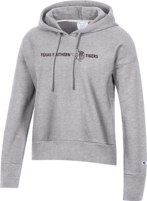 Texas Southern University Tigers Women's Reverse Weave Cropped Hooded Sweatshirt