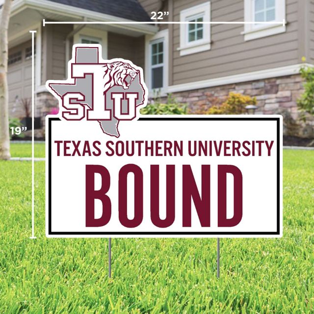 Texas Southern University Tigers Lawn Sign with Stakes