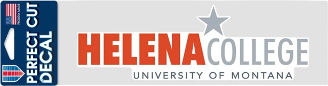 Helena College University of Montana 3'' x 10'' Perfect Cut Decal
