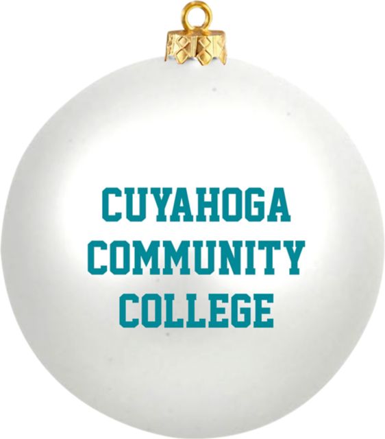 Cuyahoga Community College Round Shatterproof Ornament