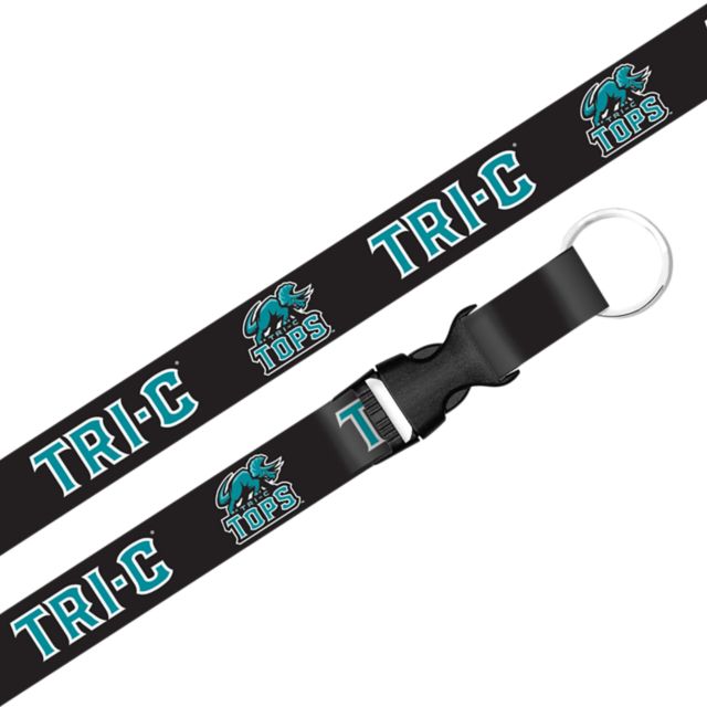 Cuyahoga Community College Triceratops Lanyard with Buckle