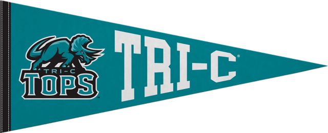 Cuyahoga Community College Triceratops 12''X30'' Full Color Pennant