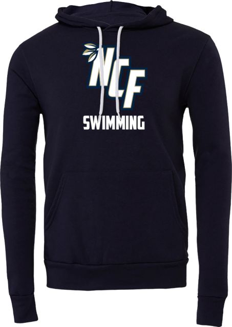 New College of Florida Bella + Canvas Fleece Hood Swimming - ONLINE ONLY