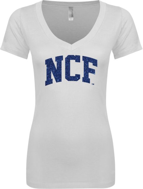 New College of Florida Next Level Womens Ideal V Tee H Dark Glitter - ONLINE ONLY