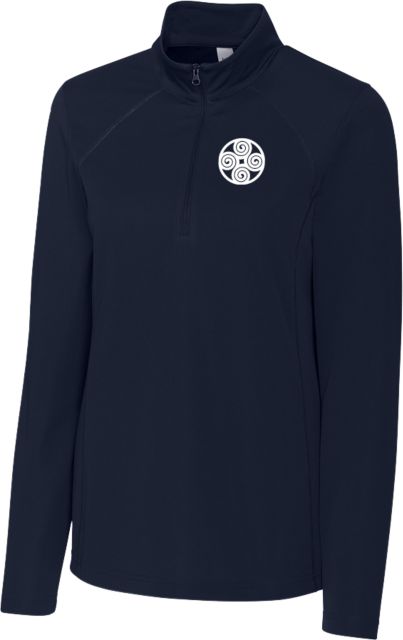 New College of Florida C&B Womens Dark Clique Ice Pique Half Zip Primary - ONLINE ONLY