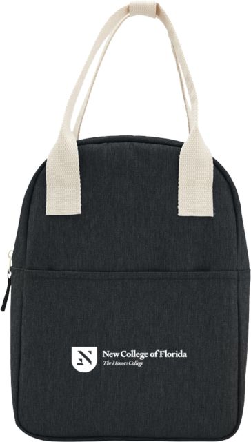 New College of Florida Black WorkSpace Lunch Cooler Bag Primary Shield - ONLINE ONLY