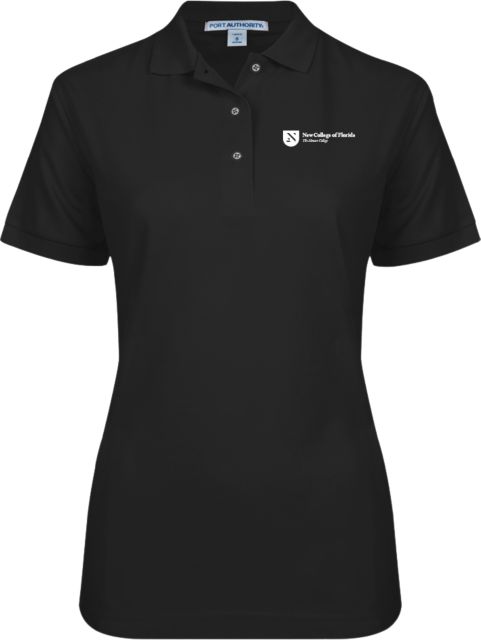 New College of Florida Womens Silk Touch Pique Polo Primary Shield - ONLINE ONLY