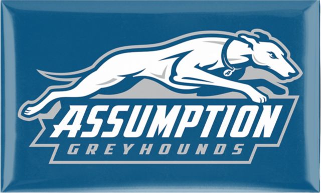 Assumption University Greyhounds 3x5 Dome Magnet