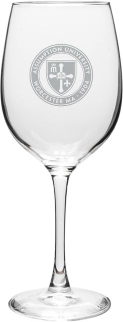 Assumption University 16 oz. Wine Glass