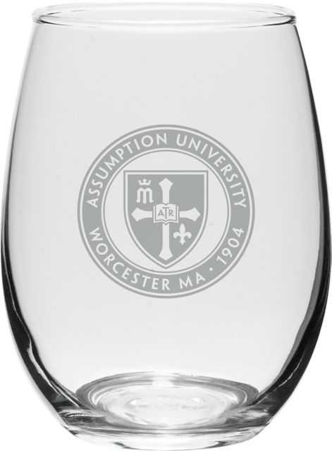 Assumption University 15 oz. Wine Glass