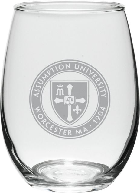 Assumption University 21 oz. Wine Glass