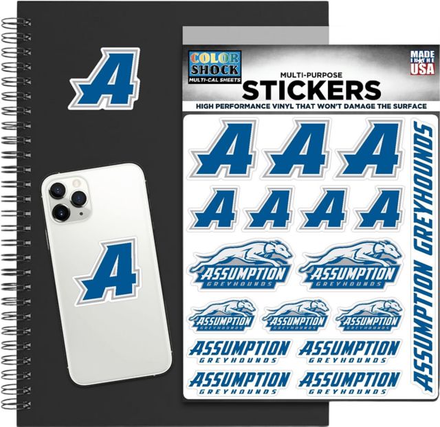 Assumption University Greyhounds Sticker Sheet