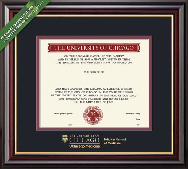 The University of Chicago 9" x 12" Diploma Frame