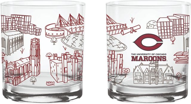 The University of Chicago 14 oz. Rocks Glass