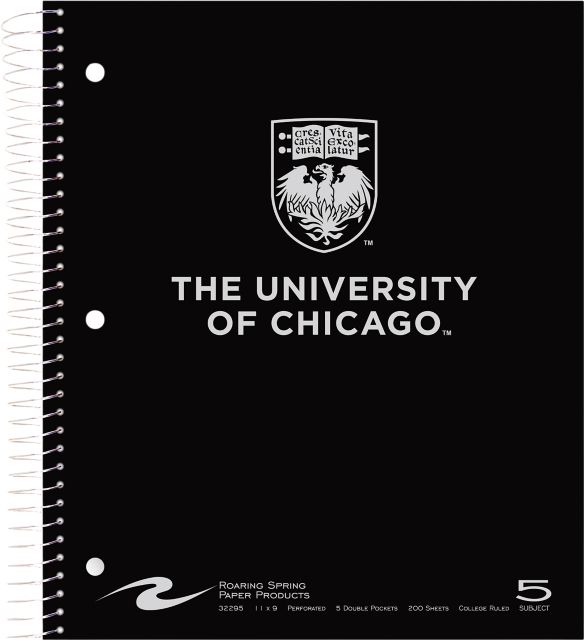 The University of Chicago 5 Subject Notebook 200-Sheet