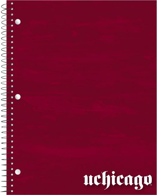 The University of Chicago 1 Subject Notebook