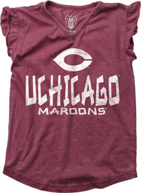 The University of Chicago Maroons Toddler Girls Ruffle Short Sleeve T-Shirt