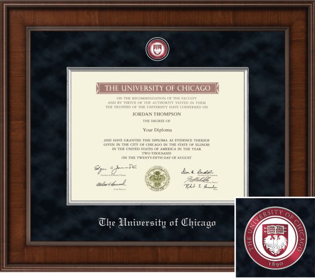 The University of Chicago 9x12 Prestige Diploma Frame