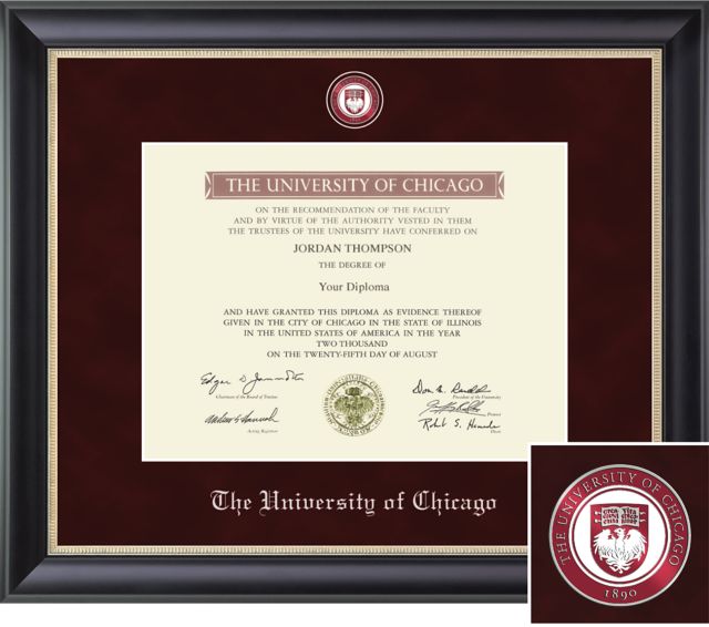 The University of Chicago 9x12 Regal Diploma Frame