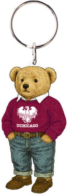 The University of Chicago Teddy Bear Keychain