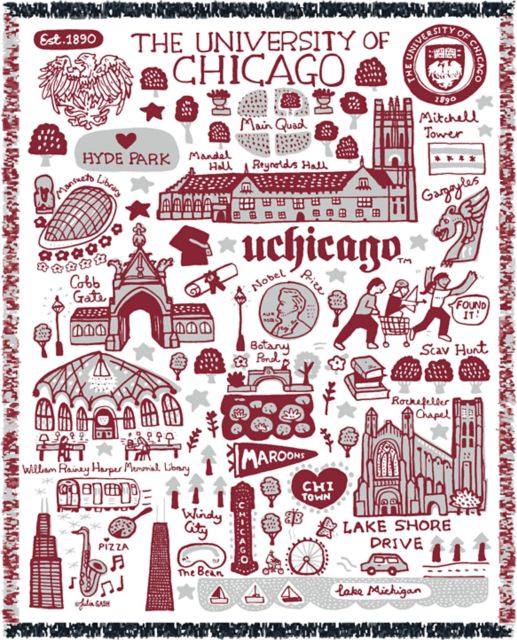 The University of Chicago Julia Gash Tapestry Blanket